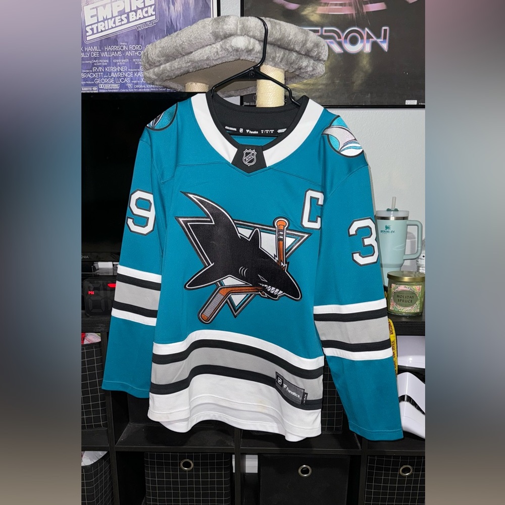 San Jose Sharks Logan Couture Throwback 90s Jersey